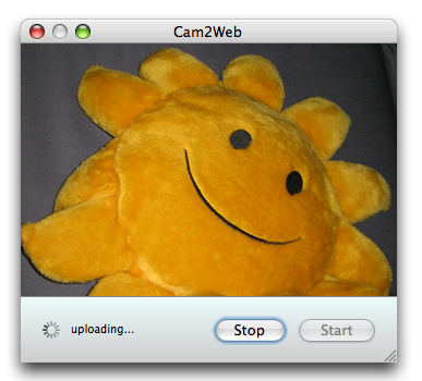Cam2Web 1.0 : Main window