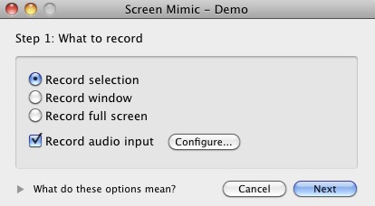 Screen Mimic 2.5 : Step 1