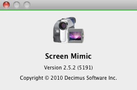 Screen Mimic 2.5 : About window