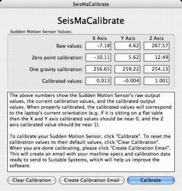 SeisMaCalibrate 1.2 : Main window