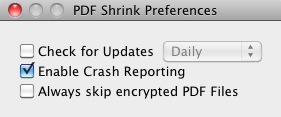 PDF Shrink 4.5 : Preferences