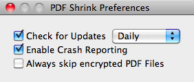 PDF Shrink 4.6 : Program Preferences