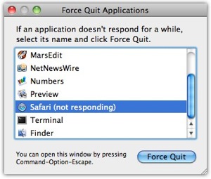 Force Quit all applications 1.0 : Main window