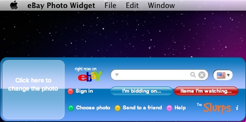 eBay Photo Widget 1.0 : Main window