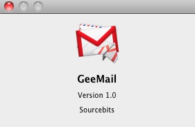 GeeMail 1.0 : About window