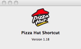 Pizza Hut Shortcut 1.1 : Main window