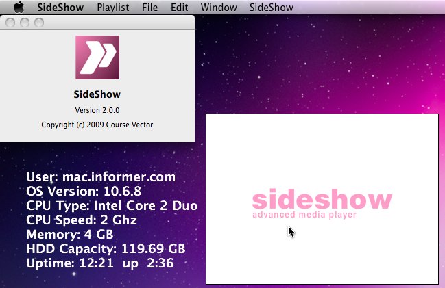 SideShow 2.0 : Main window