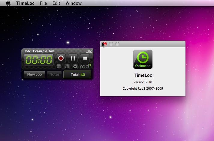 TimeLoc 2.1 : Main window