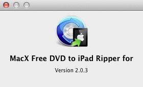 MacX Free DVD to iPad Ripper for Mac 2.0 : About window