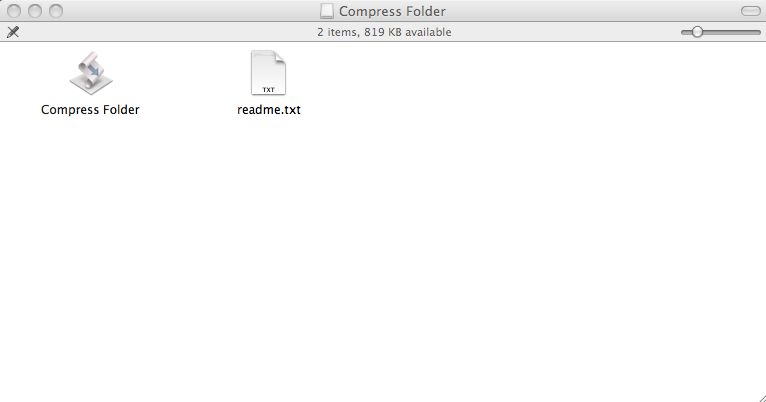 Compress Folder 1.0 : Main window