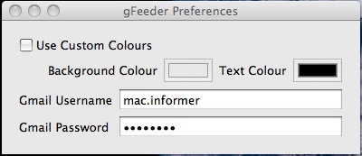 gFeeder 1.1 : Main window