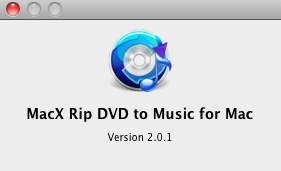 MacX Rip DVD to Music for Mac Free Edition 2.0 : About window