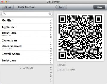 Preview Contact Barcode