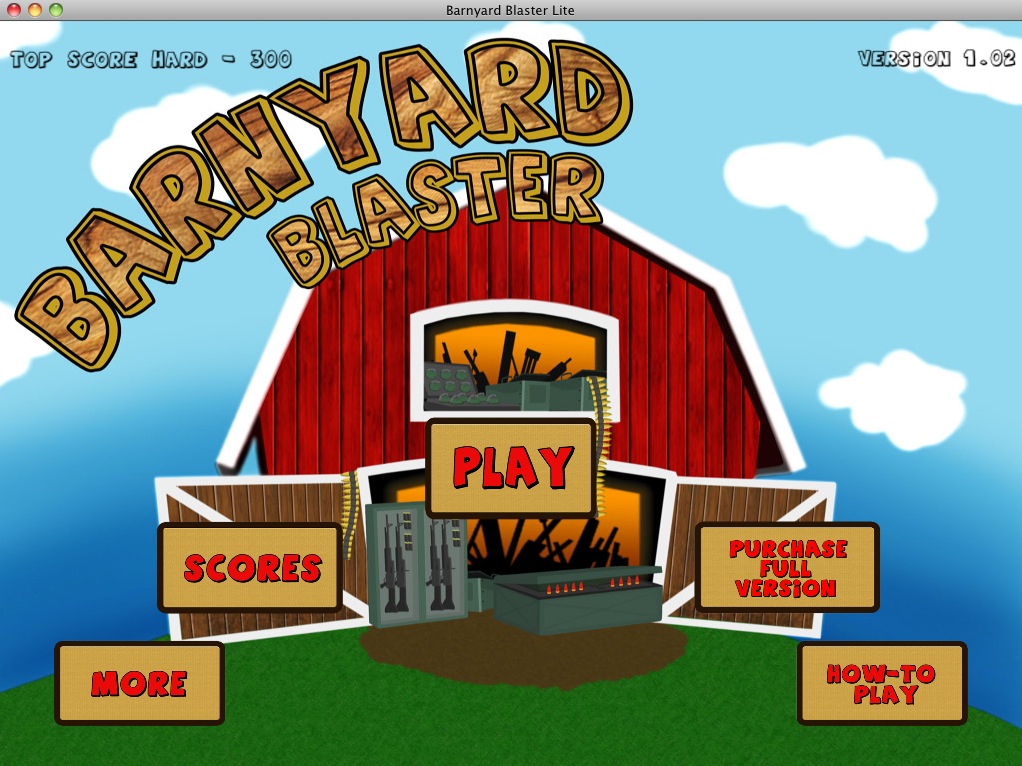 Barnyard Blaster Lite 1.0 : Main menu