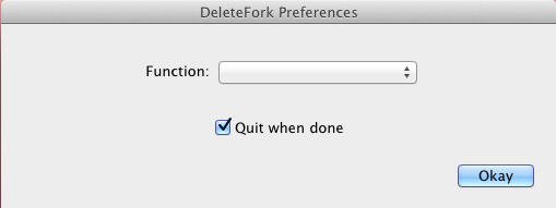 DeleteFork 1.0 : Preference Window