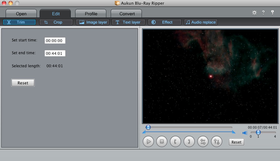 Aukun Blu-Ray Ripper 1.0 : Editor