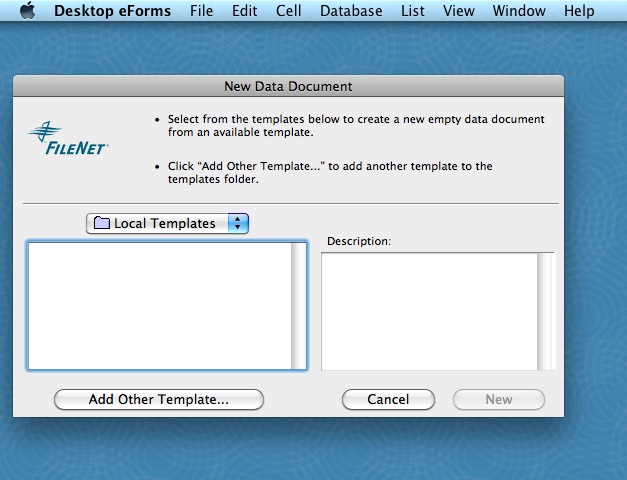 Desktop eForms 4.2 : Main Window