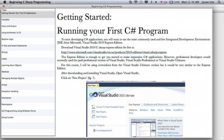 Beginning C# Programming screenshot