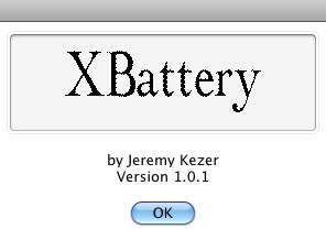 XBattery 1.0 : About window