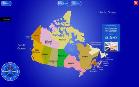 Provinces and Territories of Canada screenshot