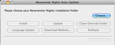 NwnUpdater 1.0 : Main Screen
