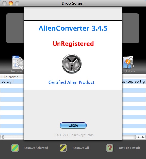 AlienConverter 3.4 : About Window