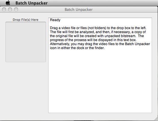 Batch Unpacker 1.0 : Main window