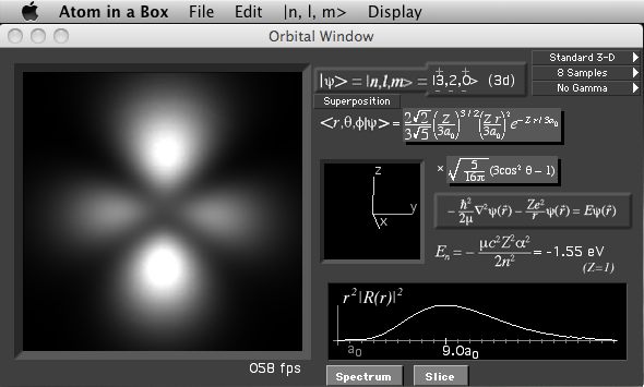 Atom in a Box 1.1 : Main window