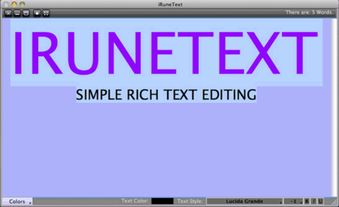 iRuneText 1.0 : Main Window