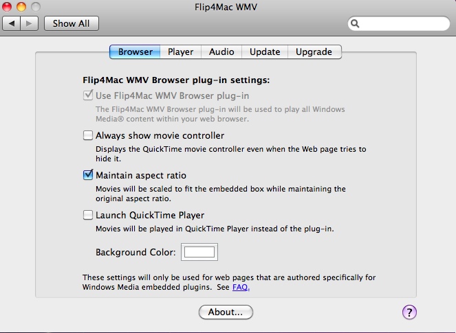 Flip4Mac WMV Player 2.3 : Main window
