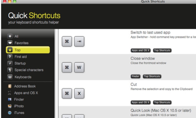 QuickShortcuts : Launch web pages and files quickly 1.0 : Main window