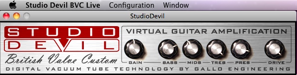 Studio Devil BVC Live 1.0 : Main window