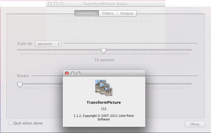 TransformPicture 1.1 : Preference Window