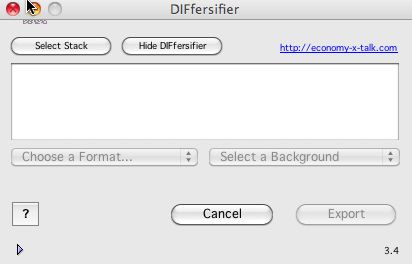 DIFfersifier 3.4 : Main window