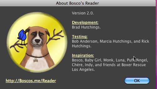 Bosco's Reader 2.0 : Main window