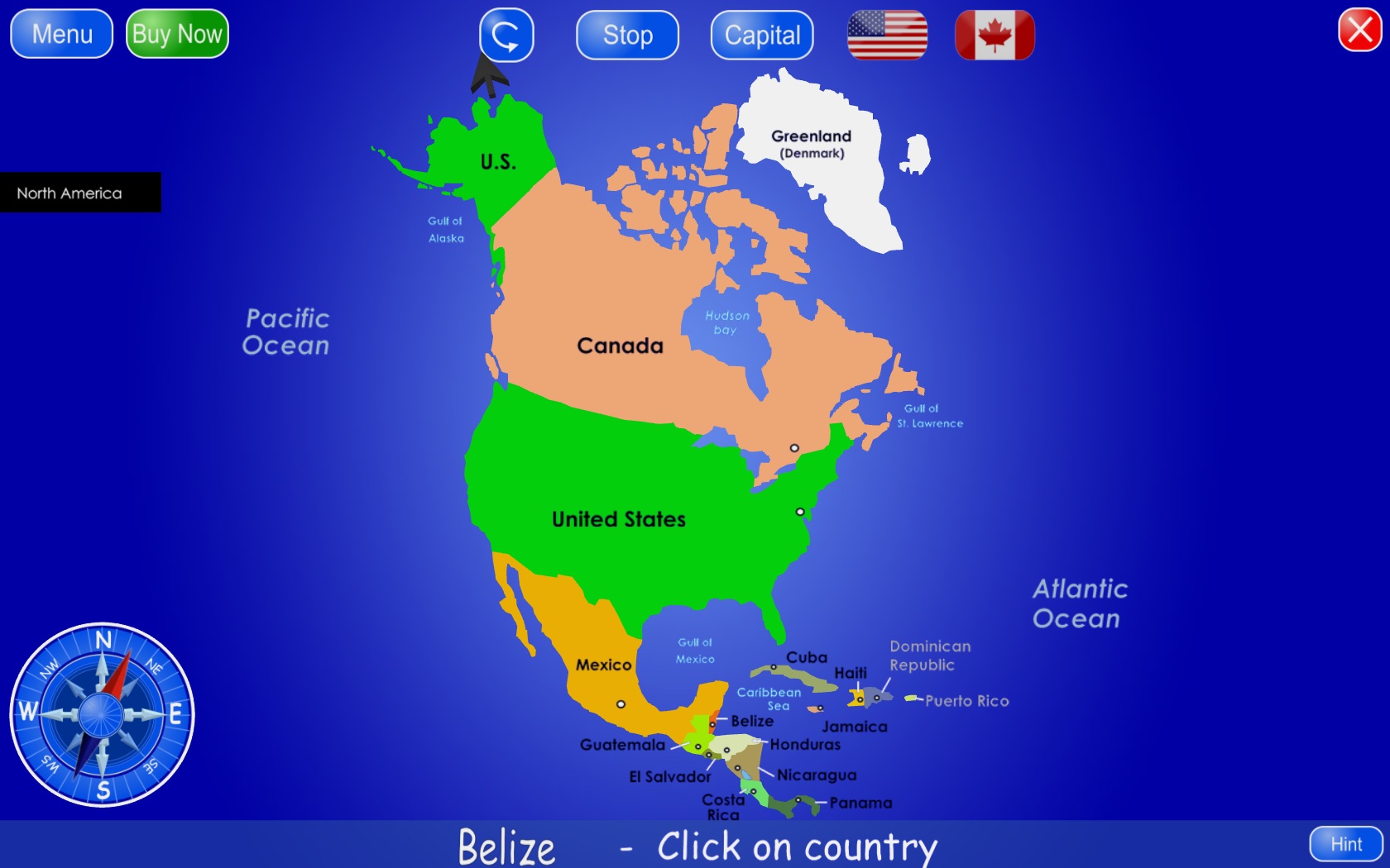 North America Map States And Capitals - Map of world