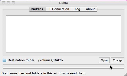 Dukto 4.0 : Main window