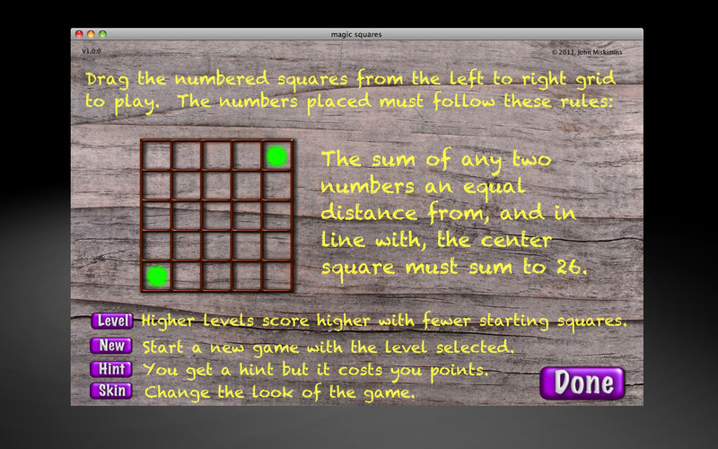 magic squares 1.0 : Magic Squares screenshot