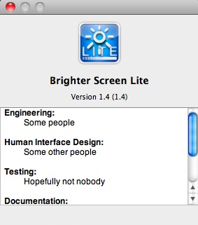 Brighter-Screen Lite 1.4 : About