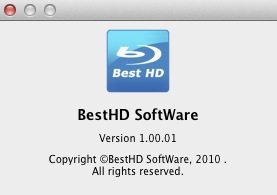 BestHD Blu-ray To iPhone Converter 1.0 : About window