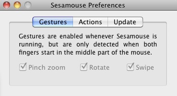 Sesamouse 1.2 : Gestures