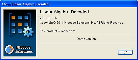Linear Algebra Decoded 1.2 : About Window