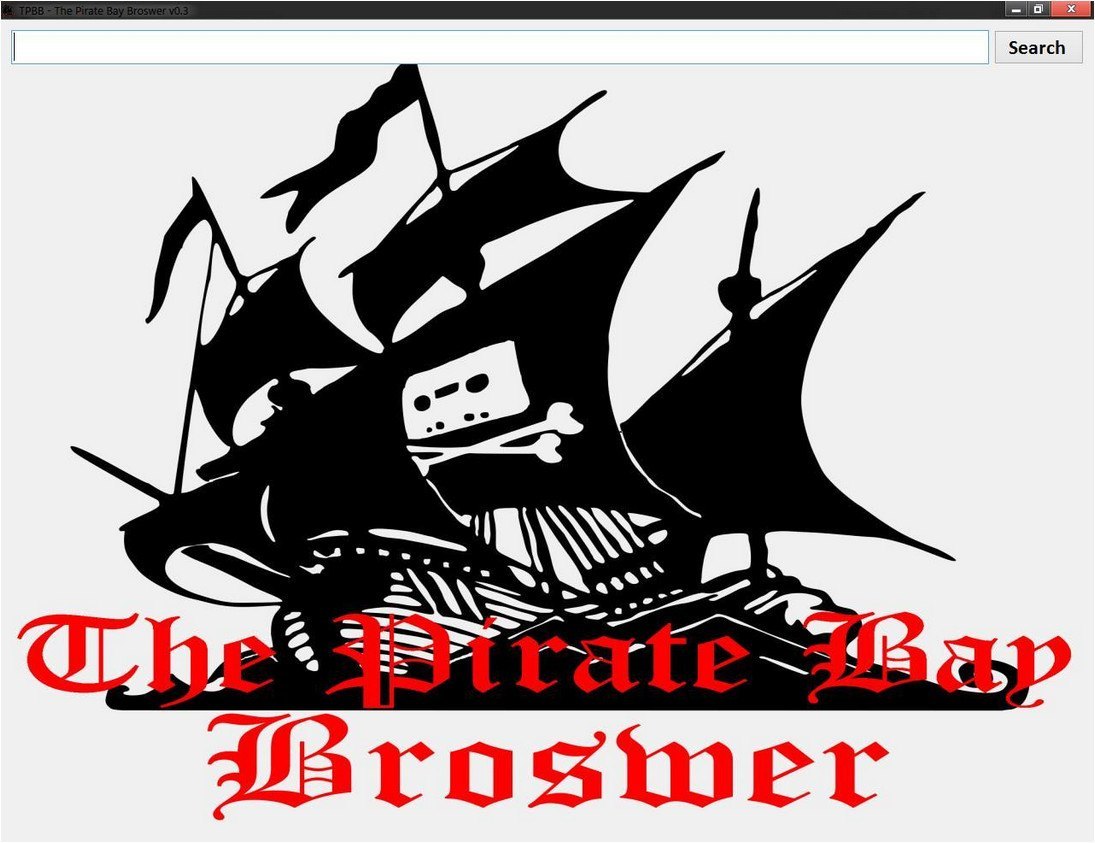 The Pirate Bay Browser 0.3 beta : Main Window