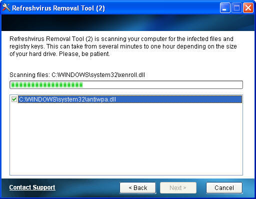 Refreshvirus Removal Tool 1.0 : General View