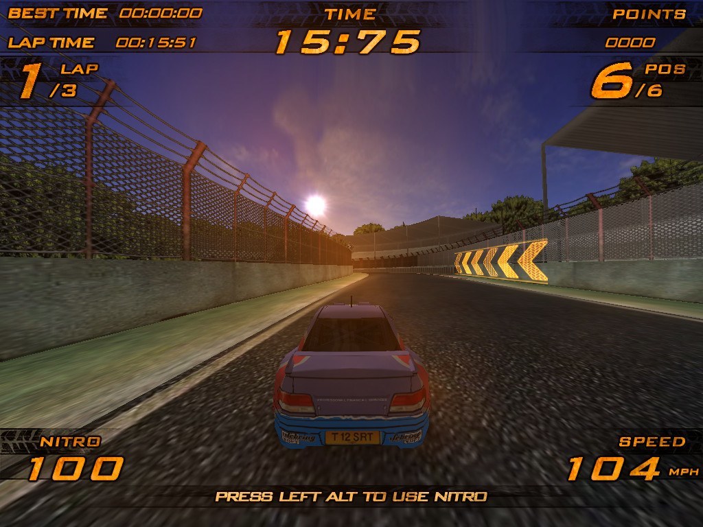 Ultra Nitro Racers 1.0 : Gameplay Screen