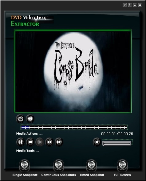 Audio-Video.ws DVD-Video Image Extractor 1.1 : User interface.