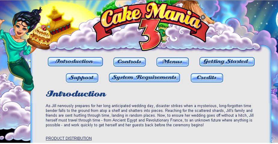 Cake Mania 3 : Online help