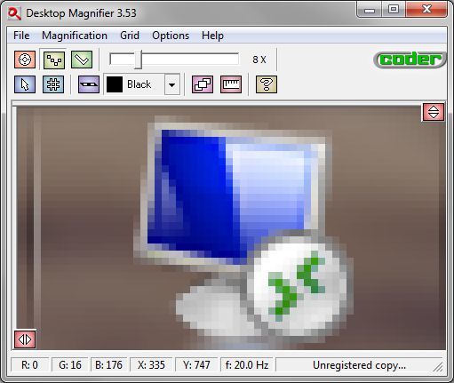 Desktop Magnifier 3.5 : Main Window