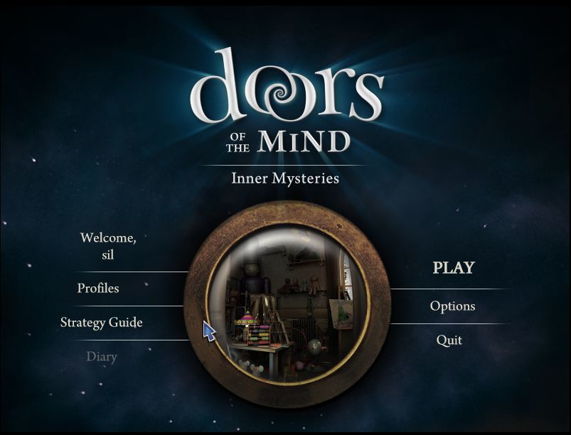 Doors of the Mind: Inner Mysteries : Main menu