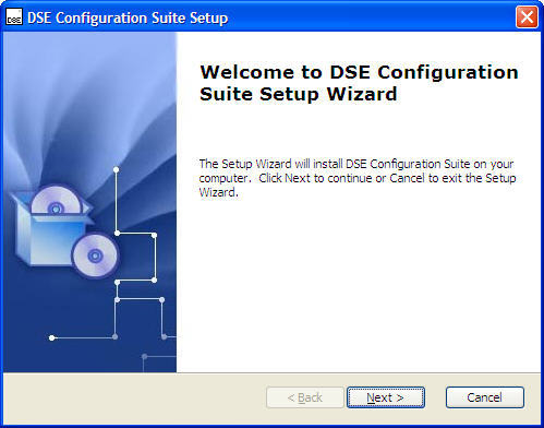 DSE Configuration Suite 1.1 : Main screen